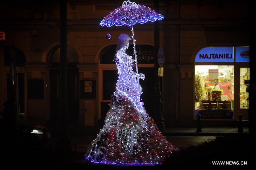 POLAND-BYDGOSZCZ-CHRISTMAS-DECORATION