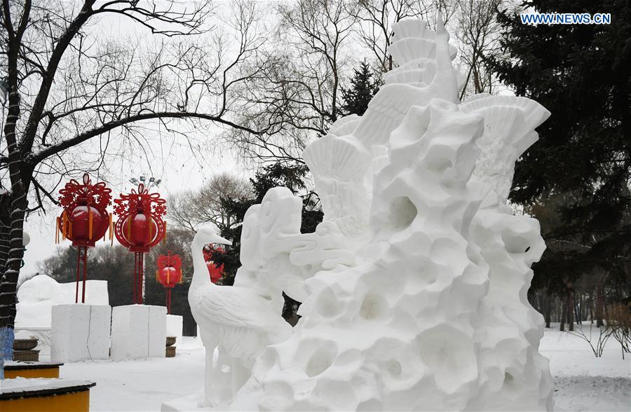 CHINA-HEILONGJIANG-HARBIN-SNOW SCULPTURE-COMPETITION (CN)