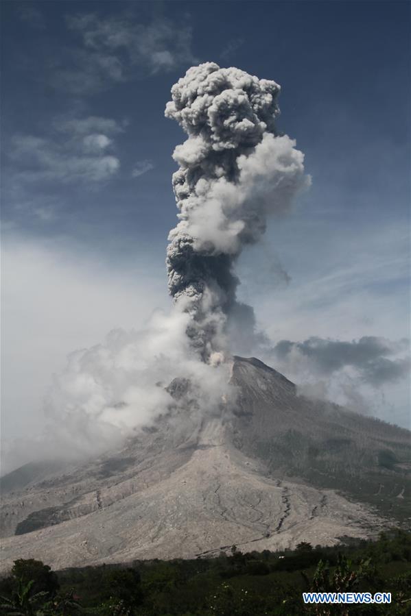 INDONESIA-NORTH SUMATERA-MOUNT SINABUNG-ERUPTION