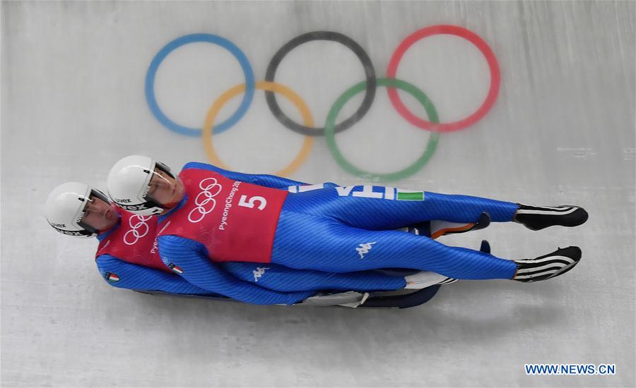 (SP)OLY-SOUTH KOREA-PYEONGCHANG-LUGE-DOUBLES-TRAINING