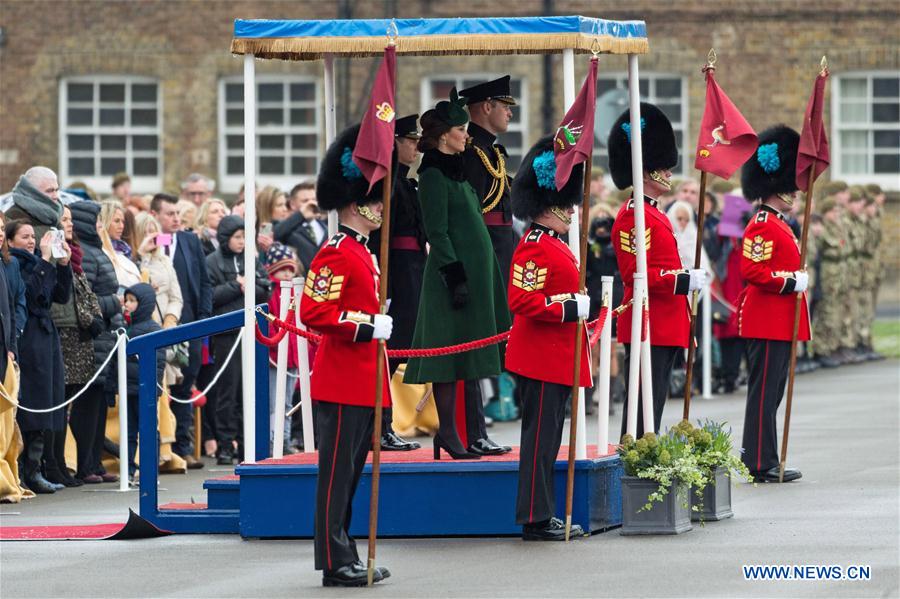 BRITAIN-LONDON-ST. PATRICK'S DAY-IRISH GUARDS-PARADE-ROYAL