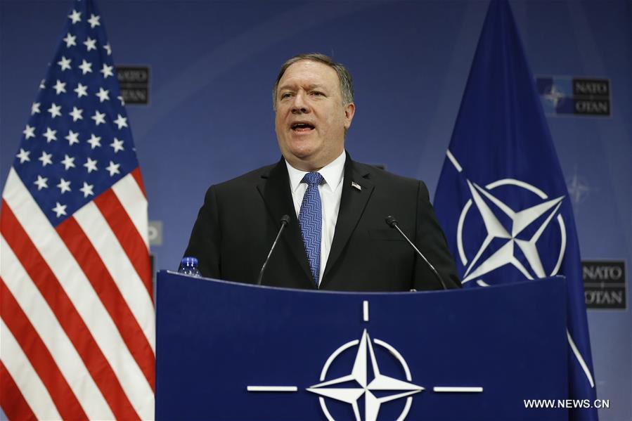 BELGIUM-BRUSSELS-NATO-FM-MEETING-U.S.-POMPEO