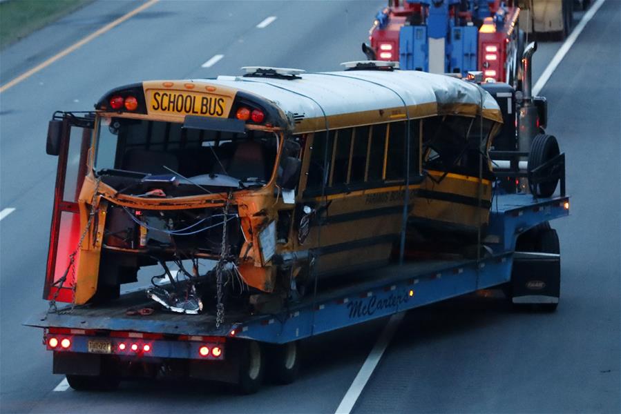 U.S.-NEW JERSEY-SCHOOL BUS-DUMP TRUCK-CRASH