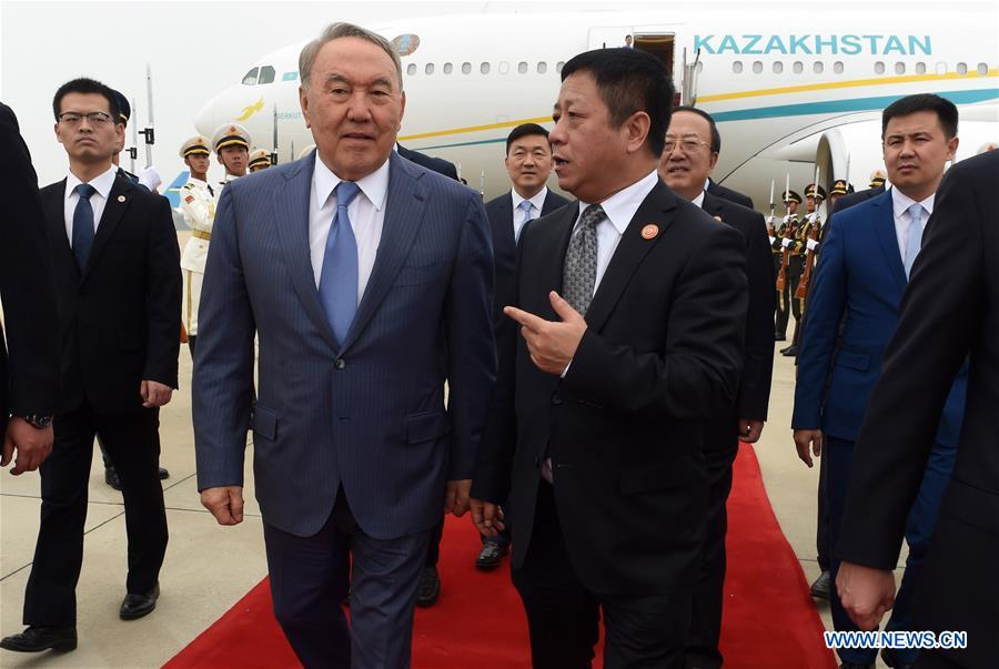 (SCO SUMMIT) CHINA-QINGDAO-SCO-KAZAKHSTAN-NURSULTAN NAZARBAYEV-ARRIVAL (CN)