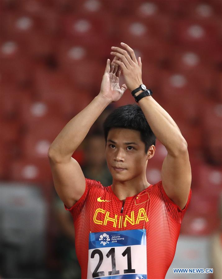 (SP)INDONESIA-JAKARTA-ASIAN GAMES-ATHLETICS-MEN'S 100M QUALIFICATION