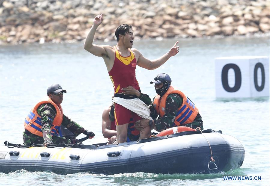 (SP)INDONESIA-PALEMBANG-ASIAN GAMES-MEN'S KAYAK DOUBLE (K2) 1000M