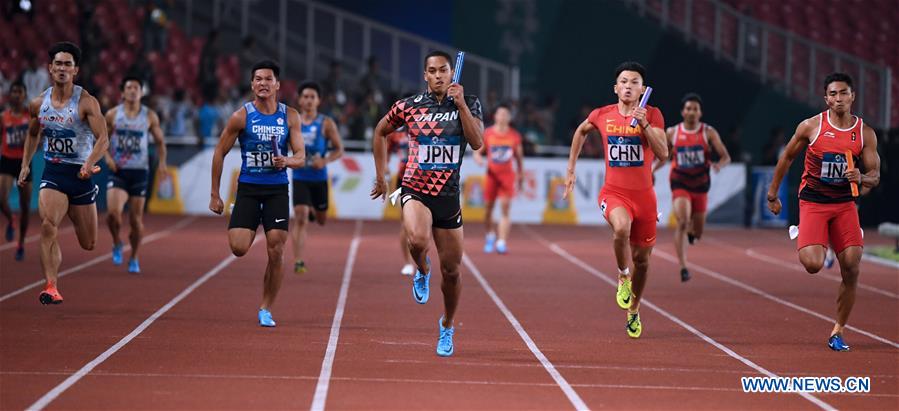 (SP)INDONESIA-JAKARTA-ASIAN GAMES-ATHLETICS-MEN'S 4X100M RELAY