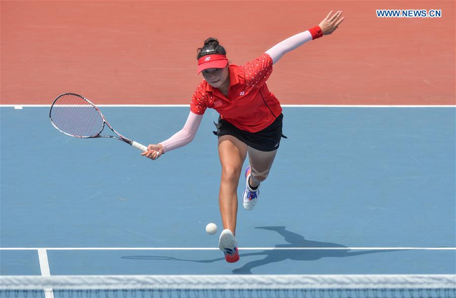 (SP)INDONESIA-PALEMBANG-ASIAN GAMES-SOFT TENNIS-WOMEN'S TEAM-CHINA VS INDONESIA-QUARTERFINAL