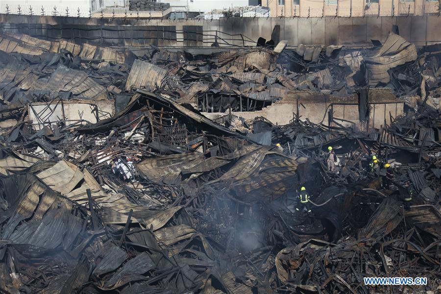 AFGHANISTAN-KABUL-MARKET-FIRE