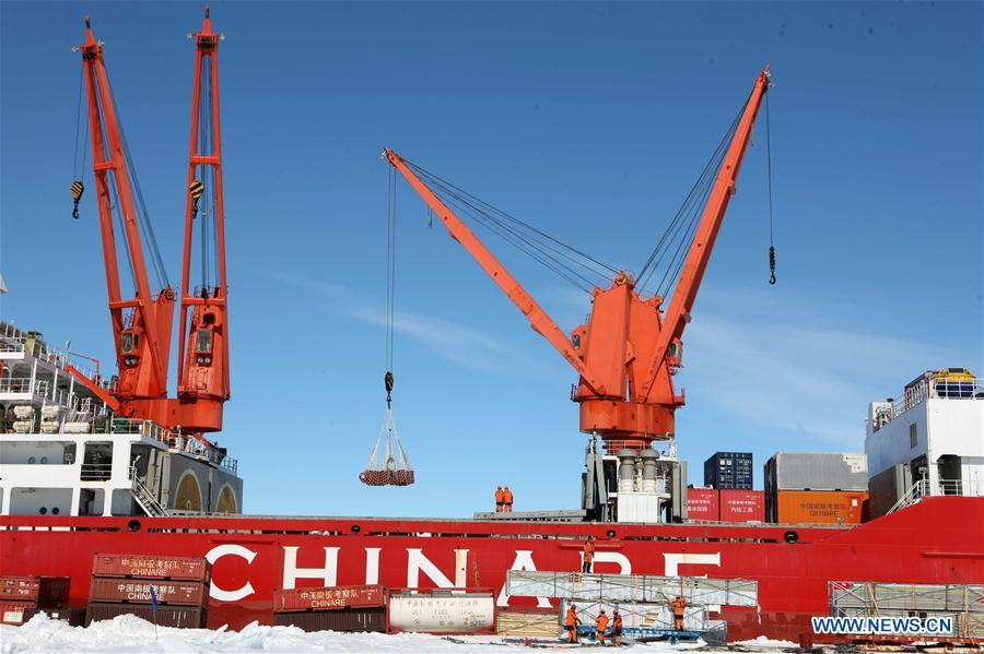 ANTARCTICA-XUELONG-UNLOADING OPERATION