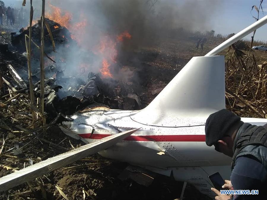 MEXICO-PUEBLA-ACCIDENT-HELICOPTER CRASH