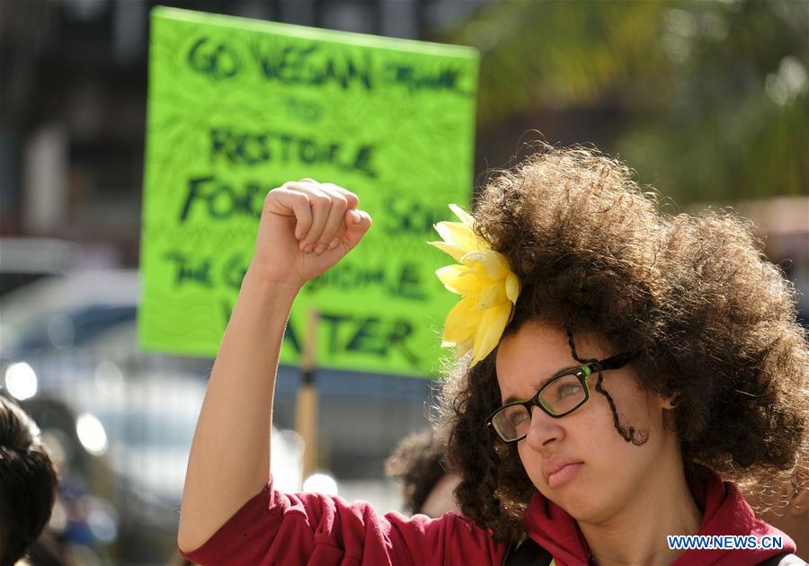 U.S.- LOS ANGELES-CLIMATE CHANGE PROTEST