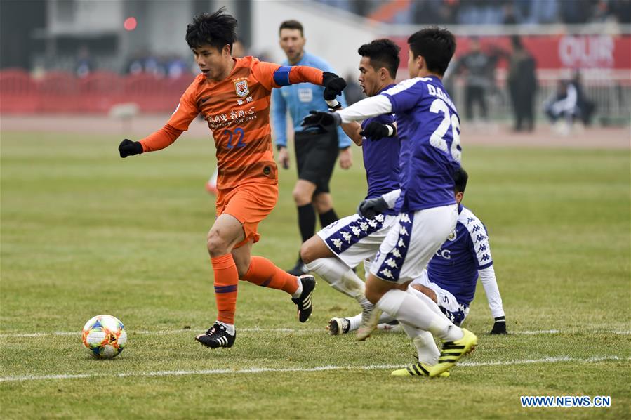 (SP)CHINA-SHANDONG-JINAN-AFC CHAMPIONS LEAGUE-PLAY OFF-LUNENG VS HANOI FC