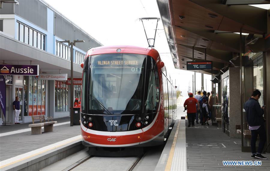 AUSTRALIA-CANBERRA-1ST LIGHT RAIL-OPENING