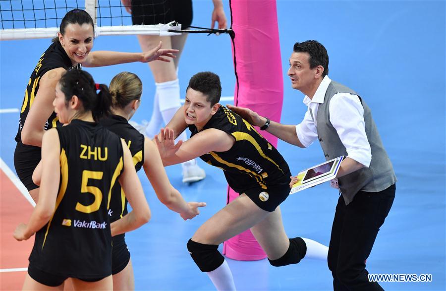 (SP)TURKEY-ISTANBUL-VOLLEYBALL-TURKISH WOMEN LEAGUE-VAKIFBANK VS ECZACIBASI