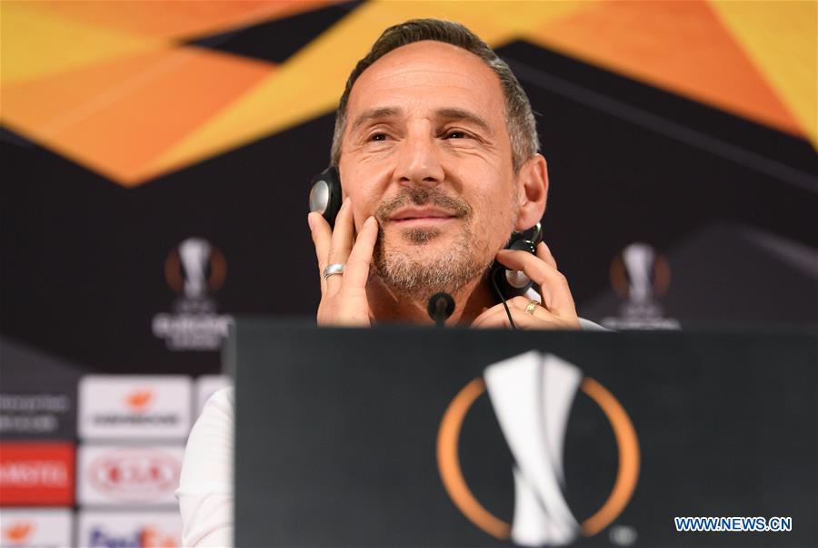 (SP)GERMANY-FRANKFURT-SOCCER-EUROPA LEAGUE-FRANKFURT VS CHELSEA-PRESS CONFERENCE