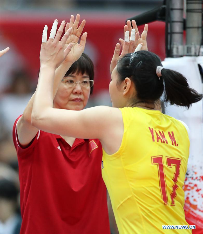 (SP)JAPAN-OSAKA-VOLLEYBALL-WOMEN'S WORLD CUP-CHN VS SRB