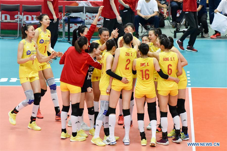 (SP)JAPAN-OSAKA-VOLLEYBALL-WOMEN'S WORLD CUP-CHN VS SRB