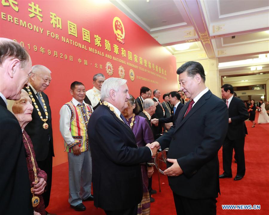 CHINA-BEIJING-NATIONAL MEDALS AND HONORARY TITLES-PRESENTATION CEREMONY (CN)