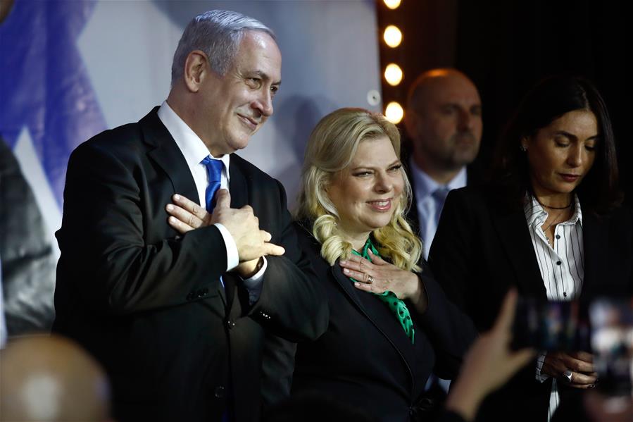 ISRAEL-PETAH TIKVA-NETANYAHU-ELECTORAL MEETING