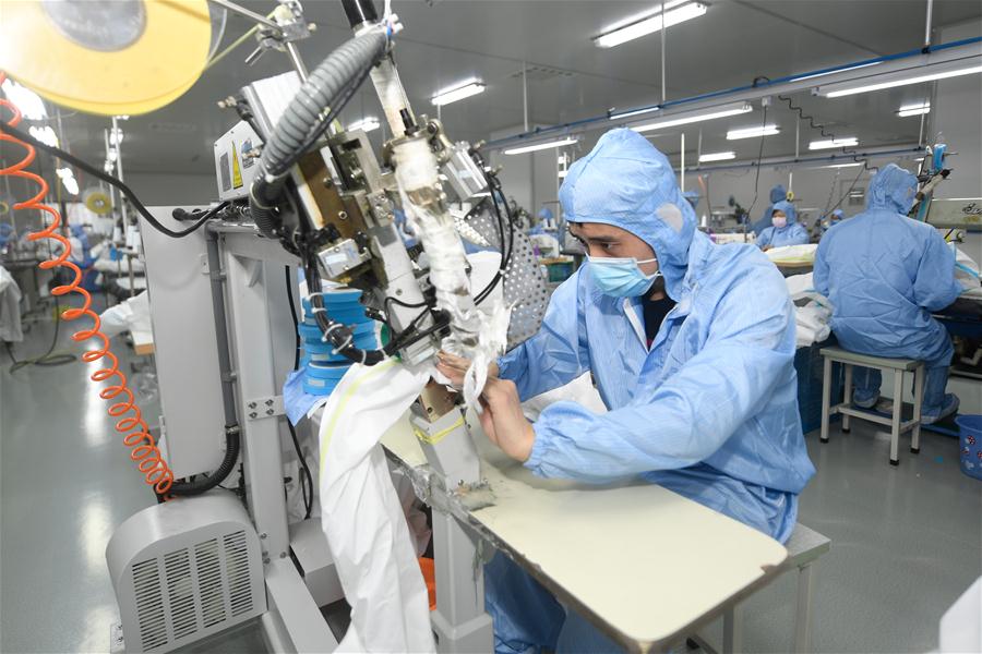 CHINA-ZHEJIANG-DEQING-NOVEL CORONAVIRUS-PROTECTIVE SUITS-PRODUCTION (CN)