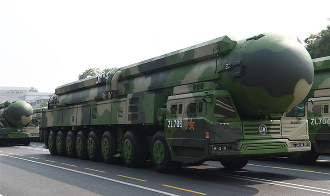 China unveils most advanced Dongfeng-41 intercontinental strategic nuclear missiles