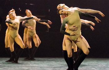 Ballet dancers perform in dress rehearsal of PianoPlays in Budapest