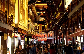 Night view of Yuyuan Garden in Shanghai